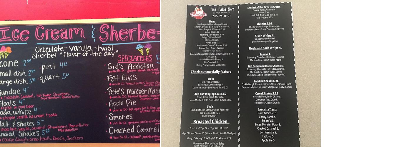 The Take Out Menu