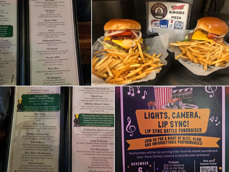 Sidetrax Bar & Grill Menu