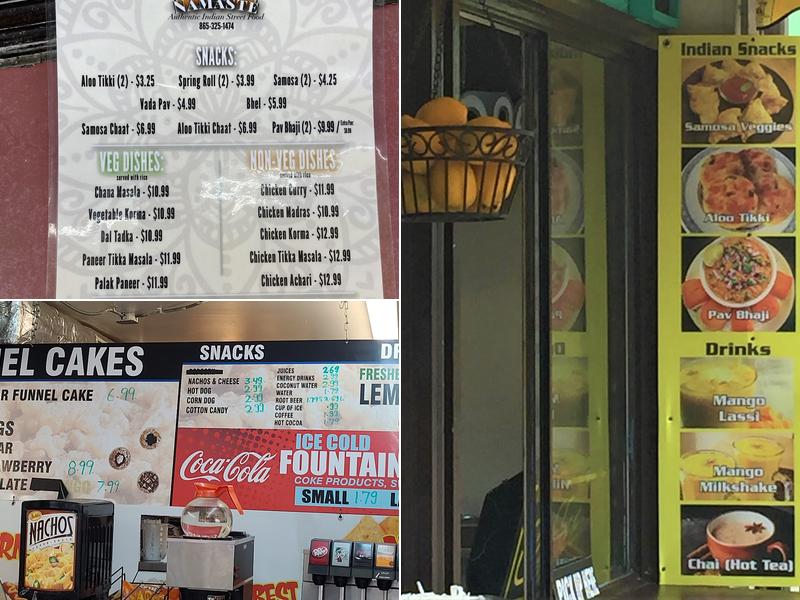 Funnel Cakes & Indian Cusine Menu