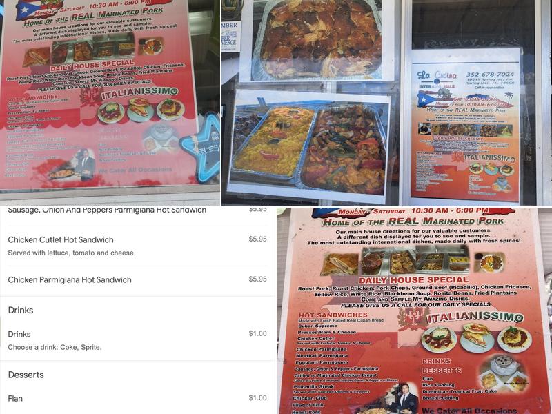 La cuccina internazionale Menu