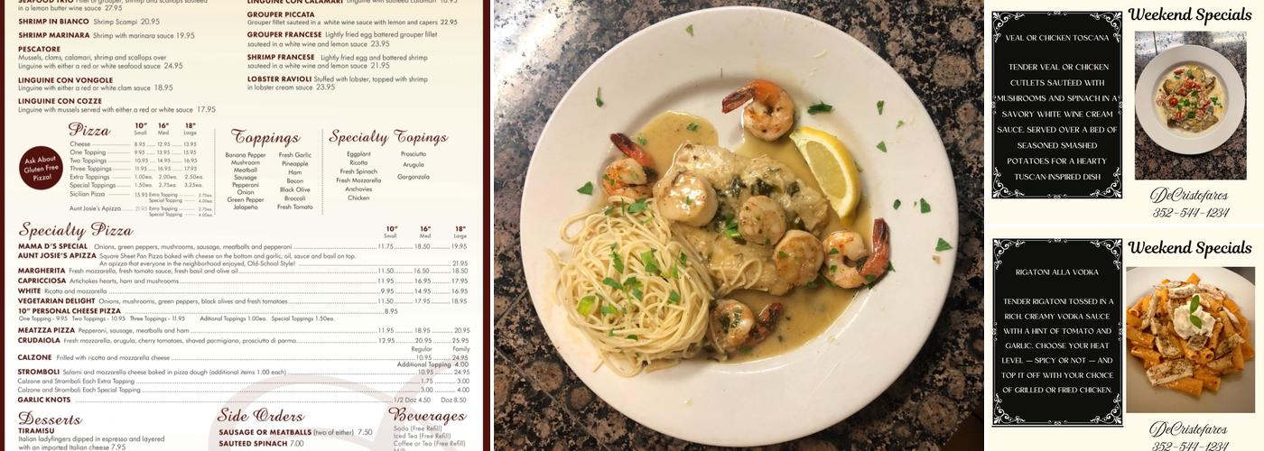 DeCristofaro's Menu