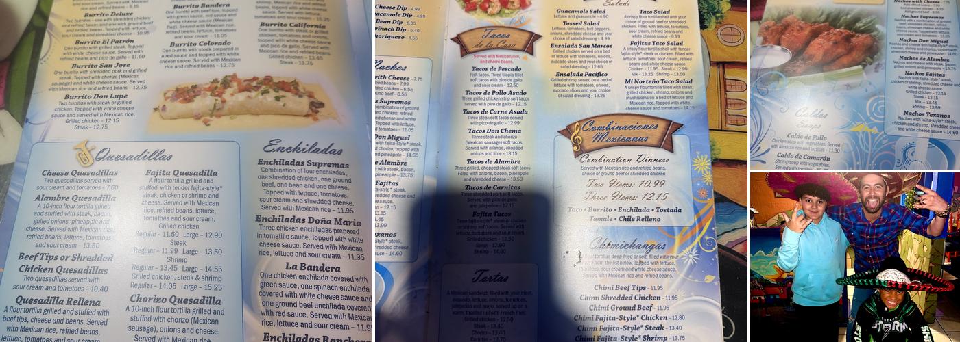 Cielito Lindo Menu