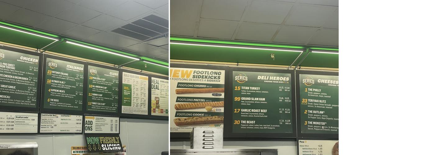 Subway Menu