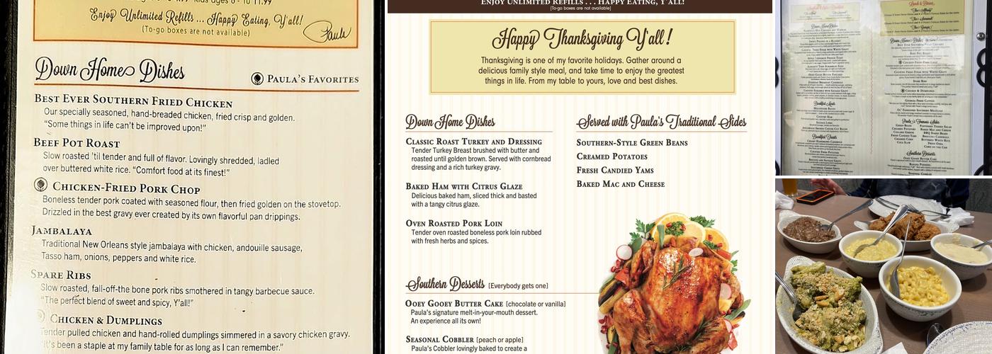 Paula Deen's Family Kitchen Menu