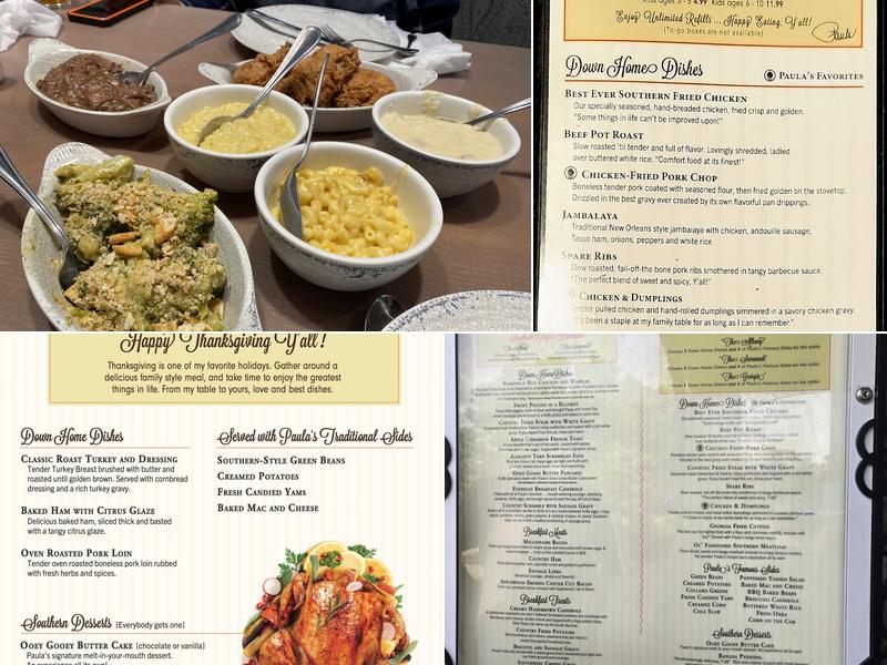 Paula Deen's Family Kitchen Menu