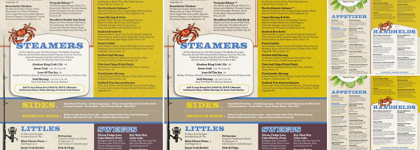 Harpoon Harry's Crab House - Pigeon Forge Menu