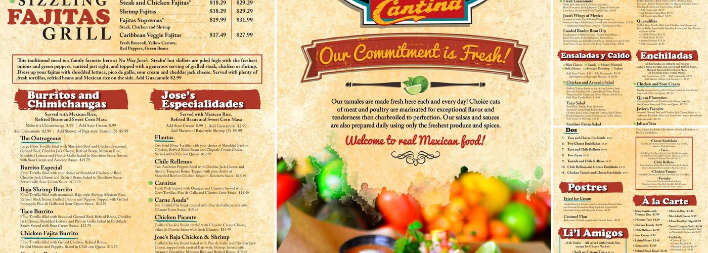 No Way Jose’s Cantina Menu