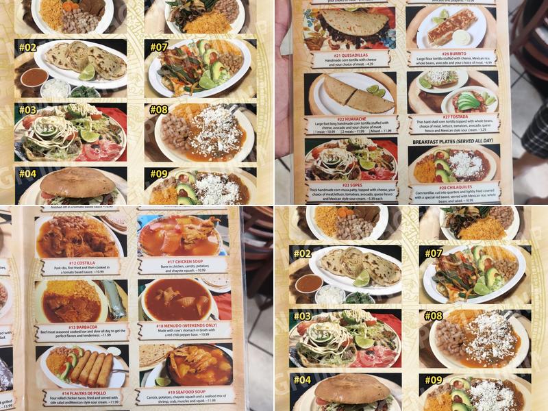 El Primo Products Hispanos Menu