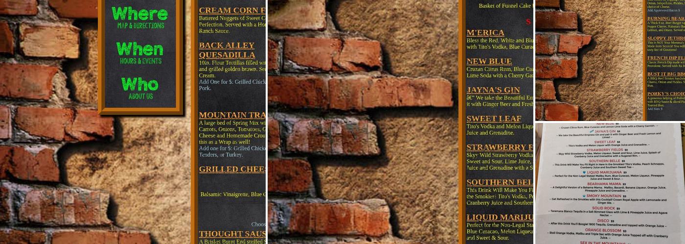 Tom & Earl's Back Alley Grill Menu