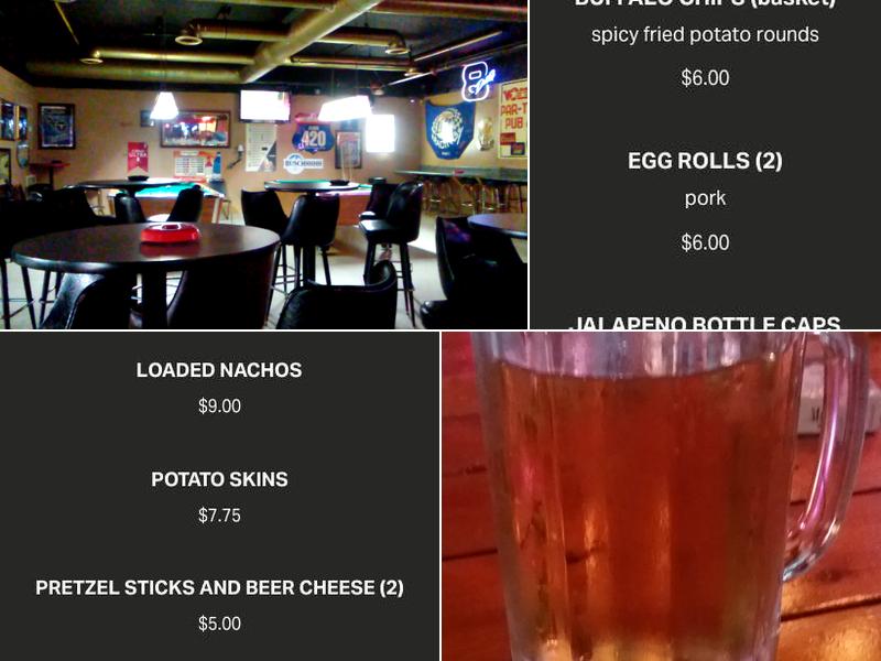 Par-T-Pub Menu