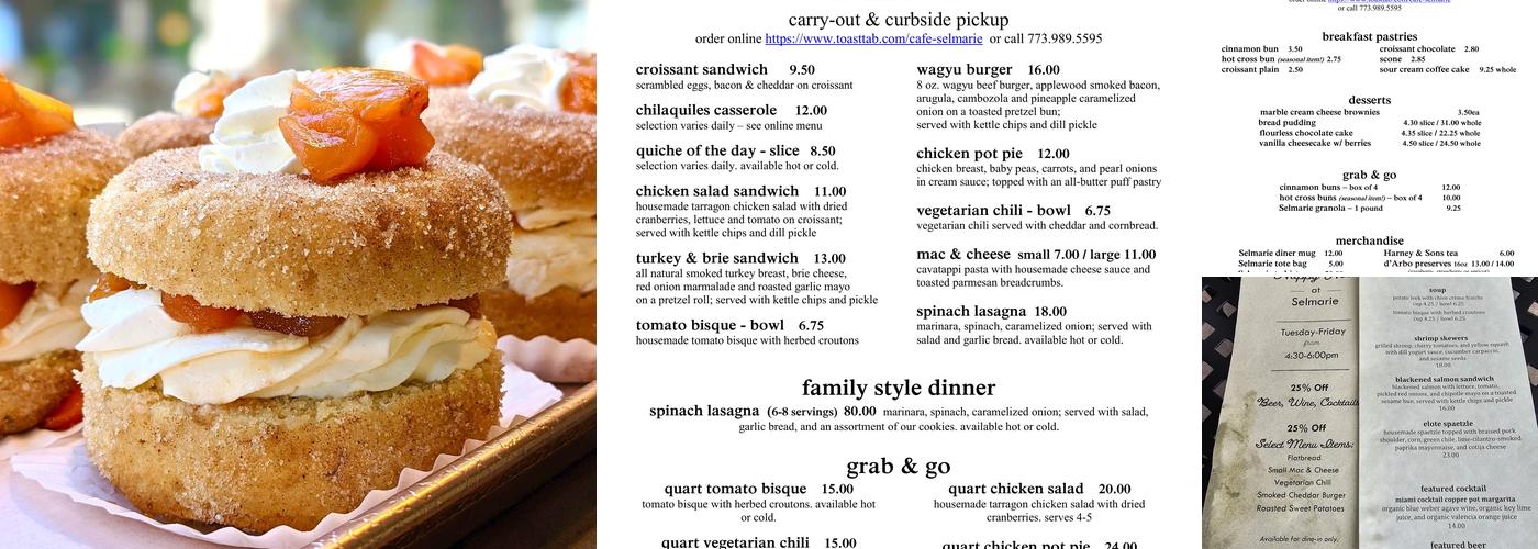 Cafe Selmarie Menu