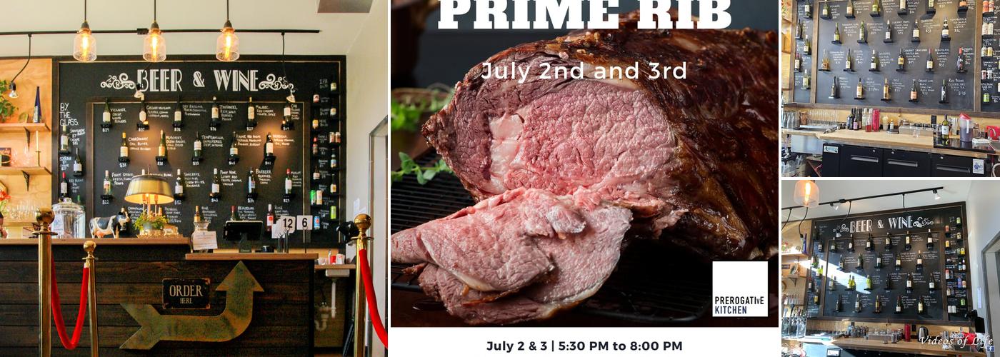 PREROGATIvE Kitchen Menu