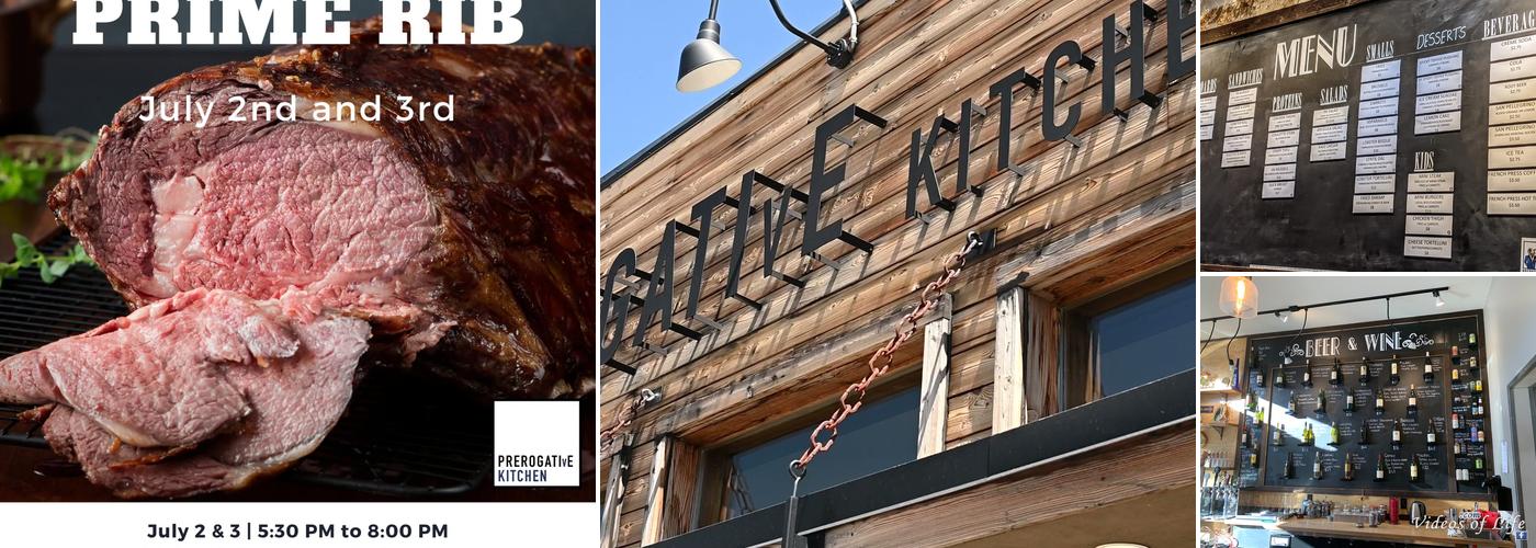 PREROGATIvE Kitchen Menu