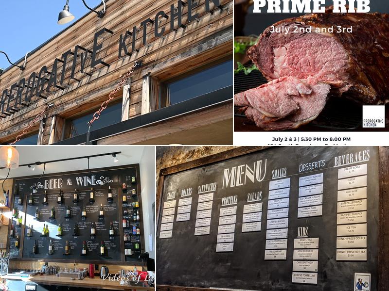 PREROGATIvE Kitchen Menu