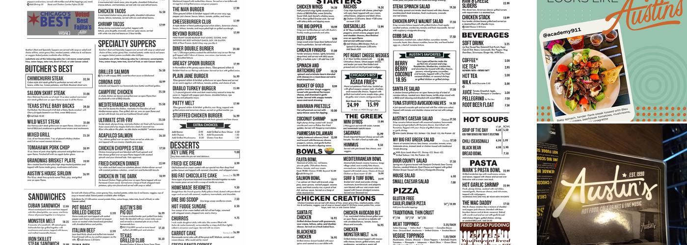 Austin's Menu