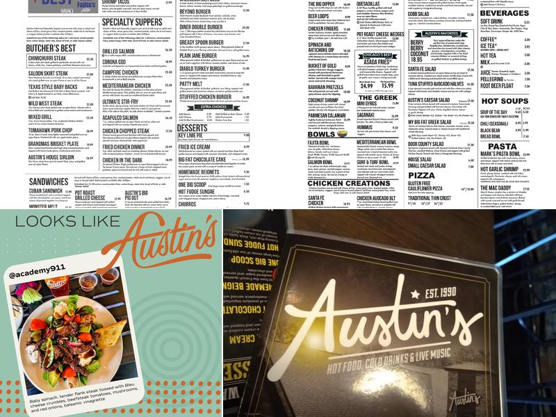 Austin's Menu