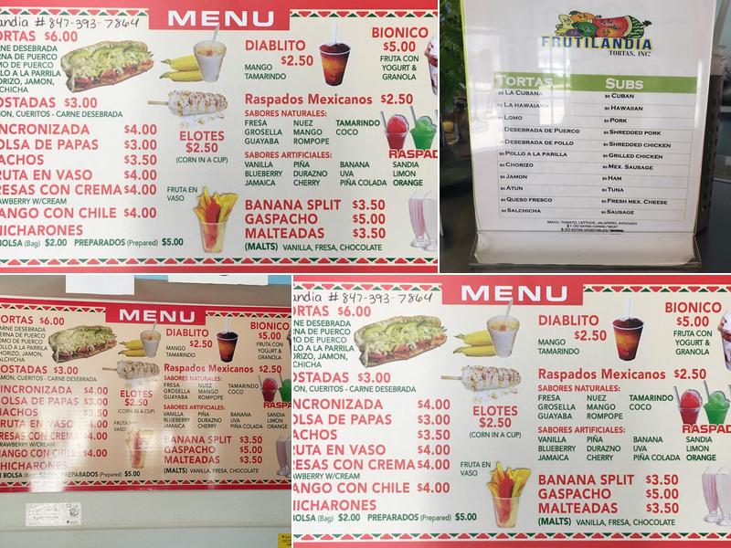 Fruitlandia Menu
