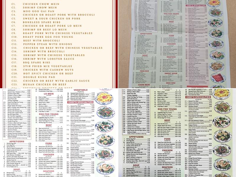 China King Menu