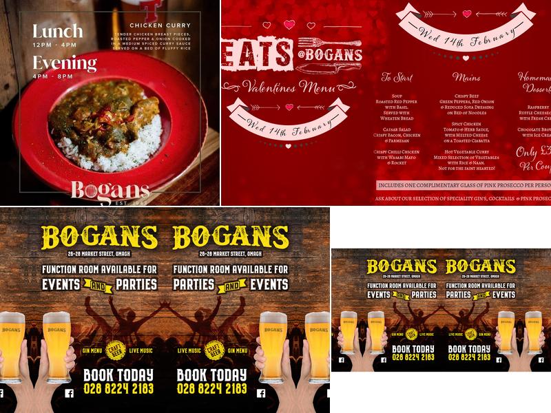 Bogan's Bar Menu