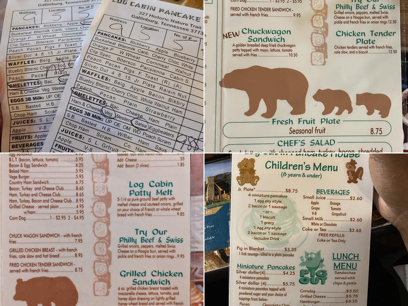 Log Cabin Pancake House Menu
