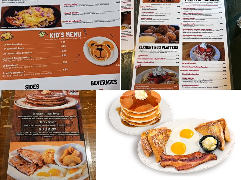Flapjack's Pancake Cabin Menu