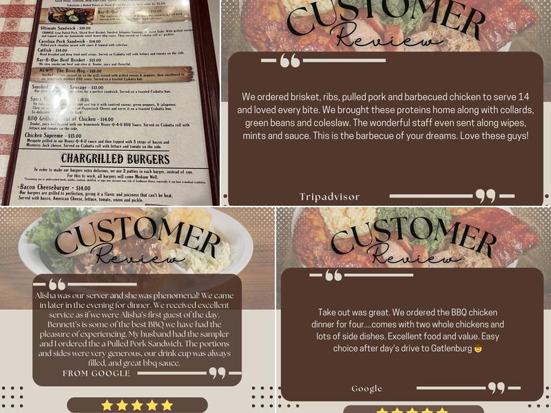 Bennett's Pit Bar-B-Que Menu