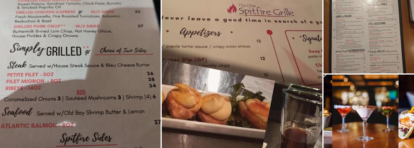 The Olde Spitfire Grille Menu