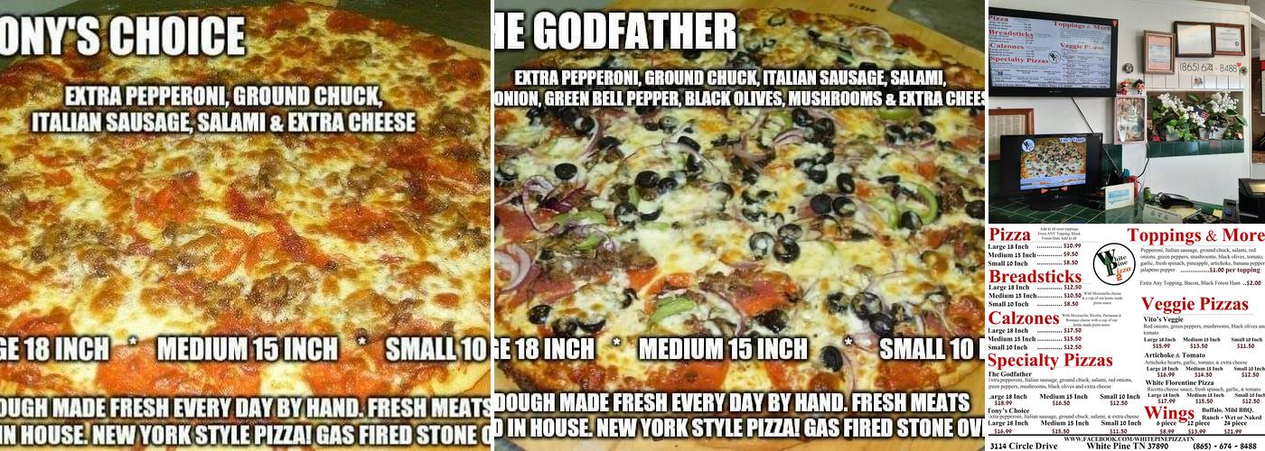 White Pine Pizza 2 Menu