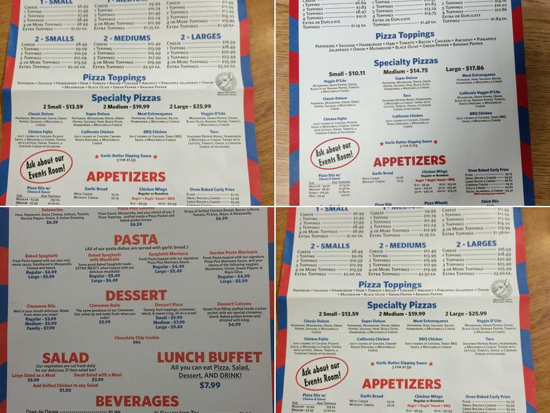 Pizza Plus Menu