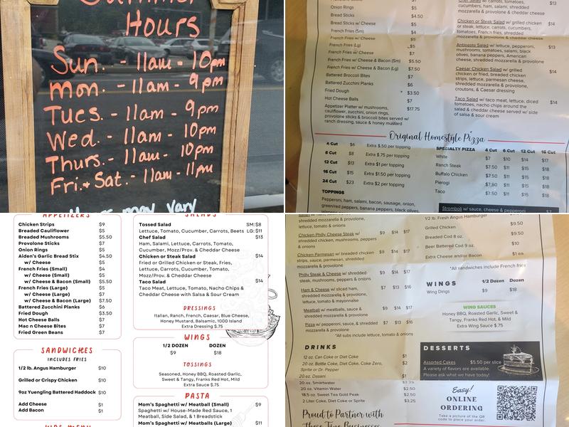 Gino's Pizza of Ligonier Menu