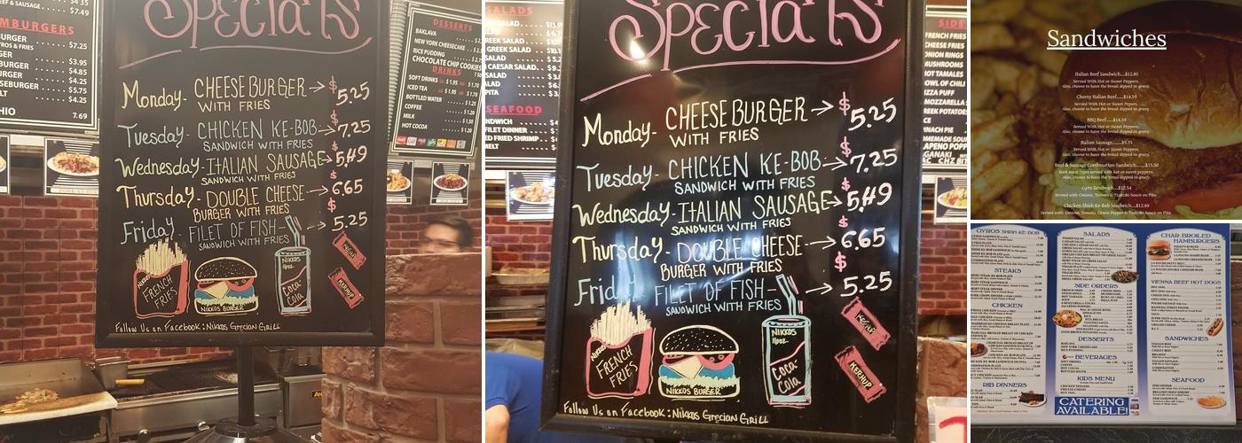 Nikko's Gyros Incorporated Menu