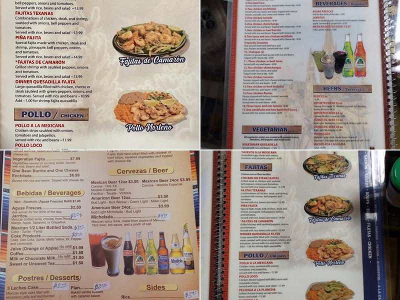 La Perla II Menu