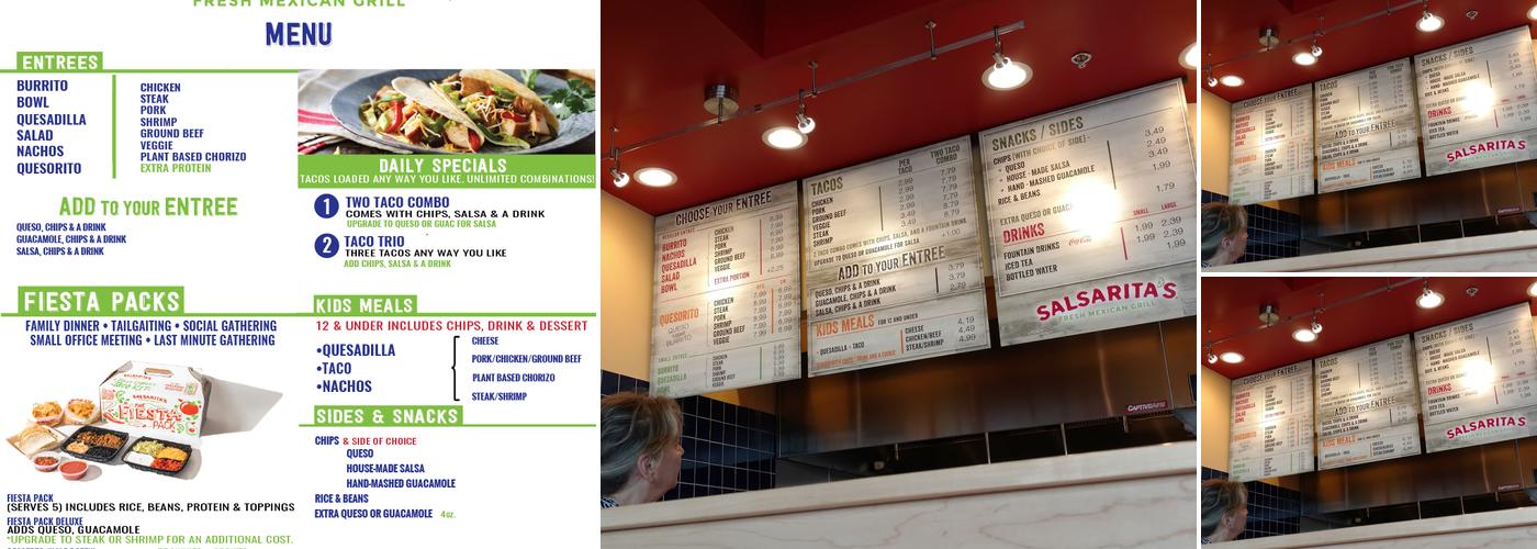 Salsarita's Fresh Mexican Grill Menu