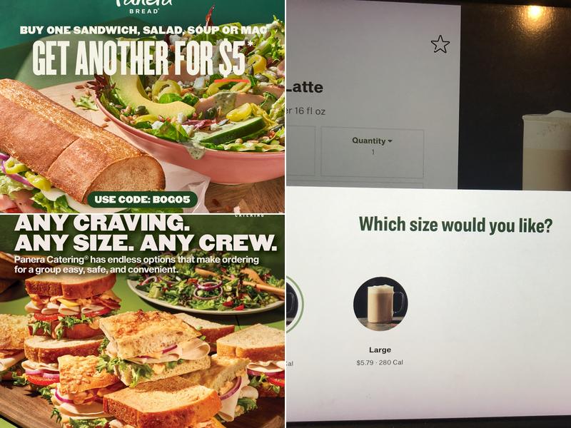 Panera Bread Menu