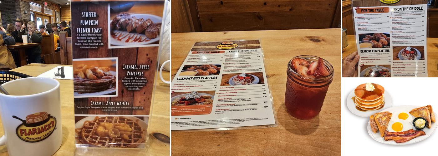 Flapjack's Pancake Cabin Menu