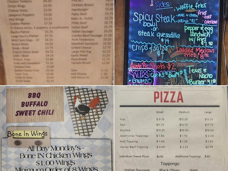 Main Street Exchange Pizza Bar Menu