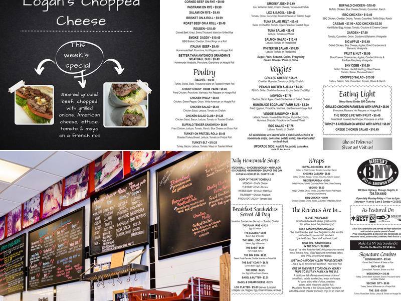 BNY Deli Menu
