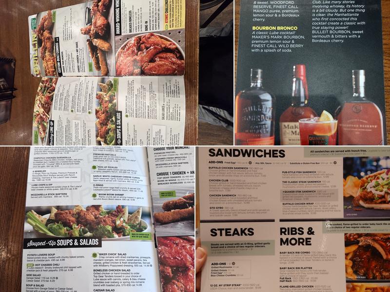 Quaker Steak & Lube Menu