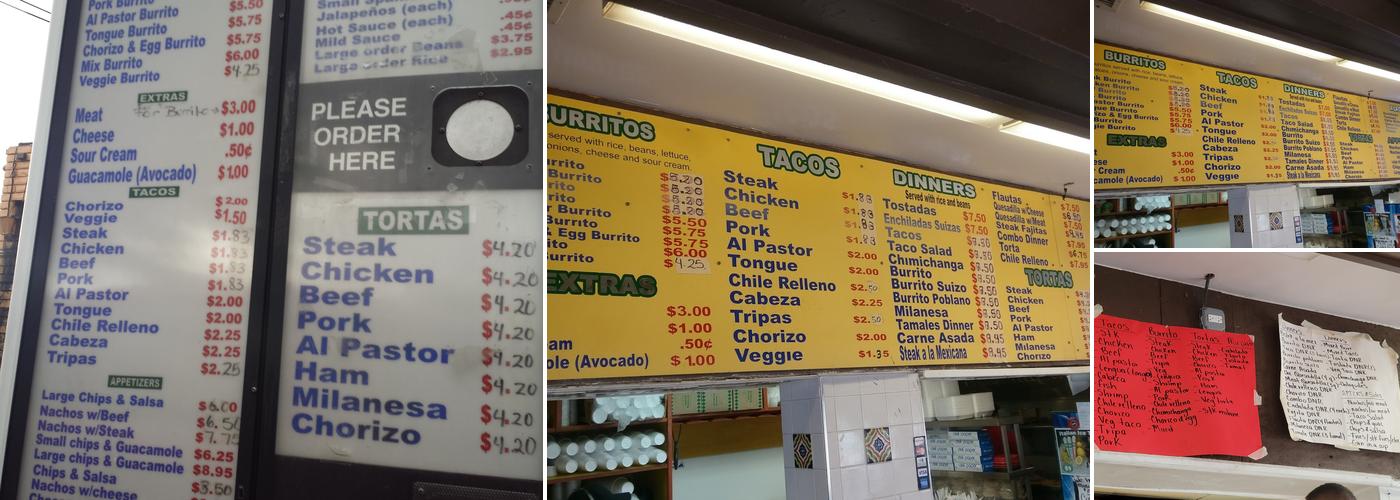 Burrito Station Menu