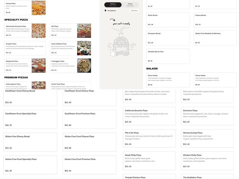 Romans Pizzeria Menu