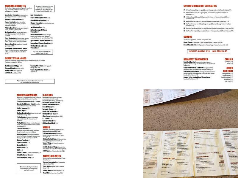 Skyline Restaurant Menu