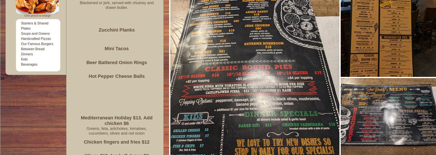 Fat Daddy's Place Menu