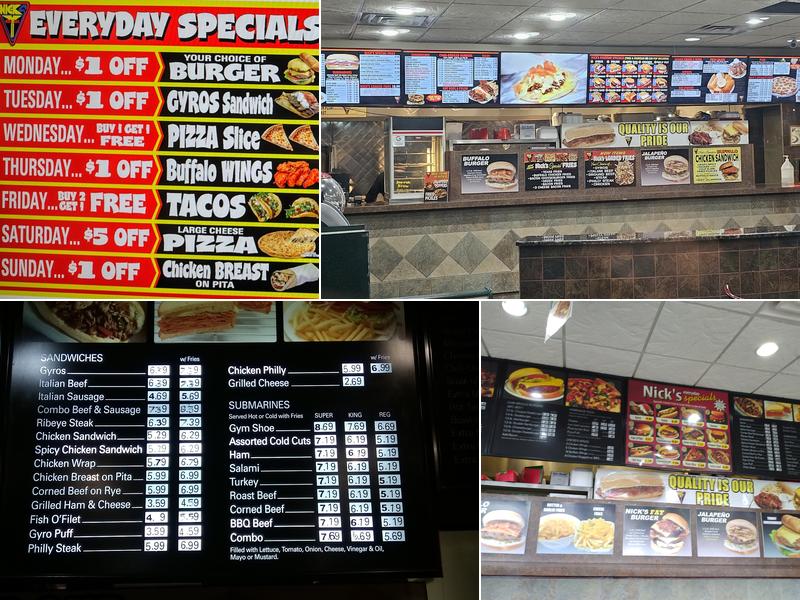 Nick's Gyros Menu