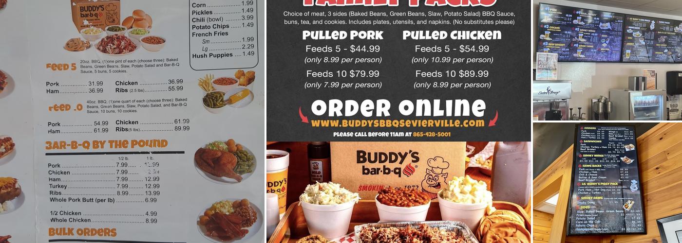 BUDDY’S BBQ (bar-b-q) - Sevierville Menu