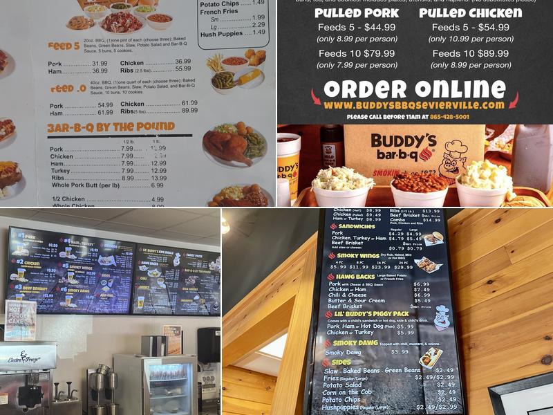 BUDDY’S BBQ (bar-b-q) - Sevierville Menu