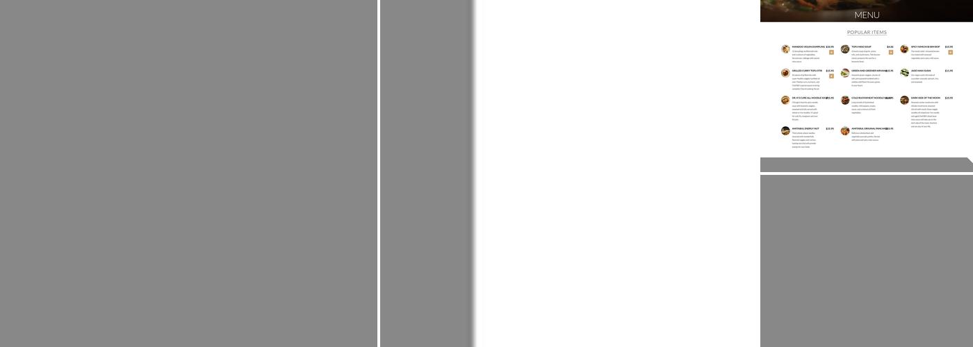 Amitabul Simply Vegan Menu