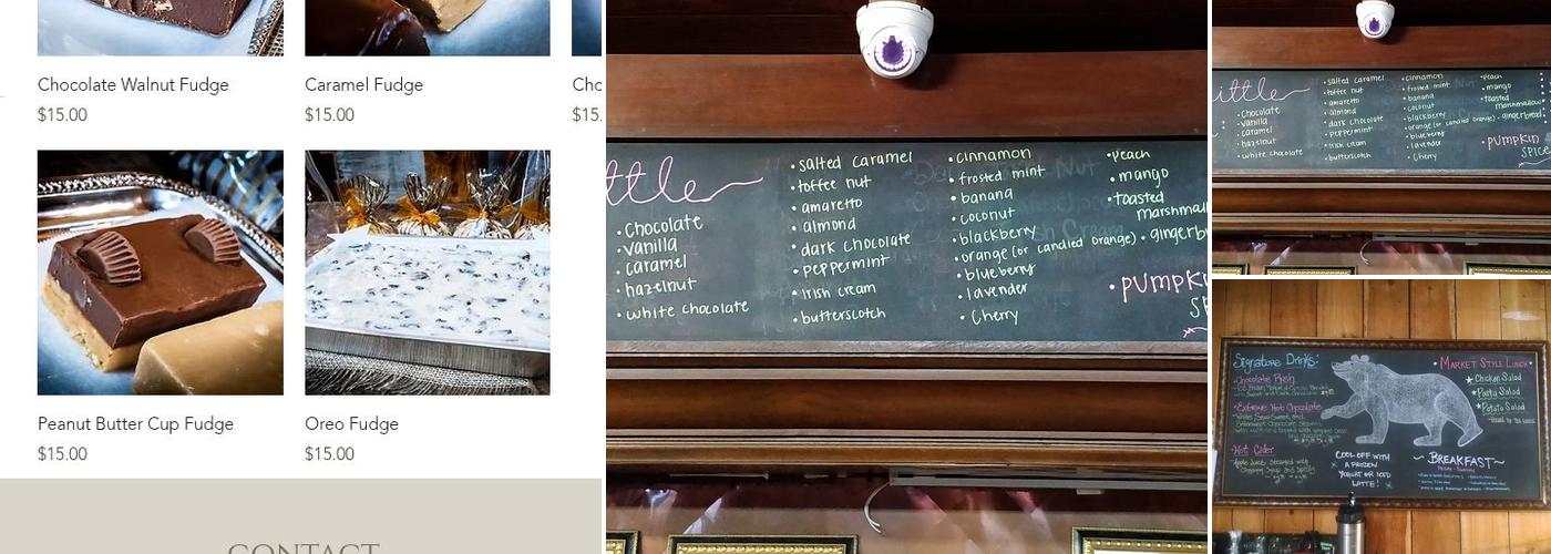 The Chocolate B'ar of Townsend Menu