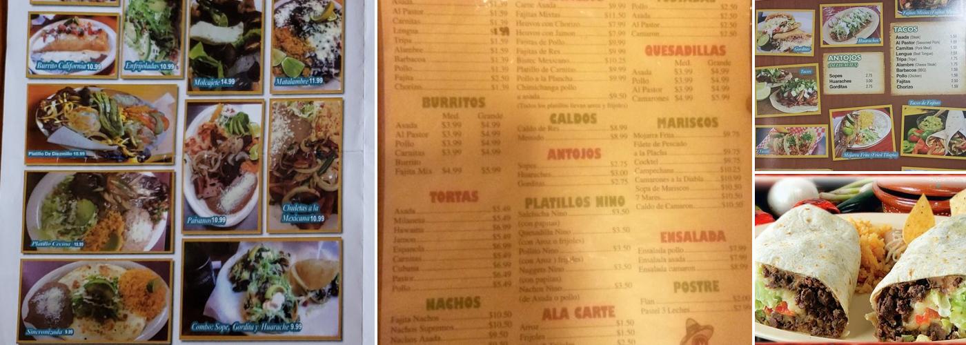 La Superior Menu