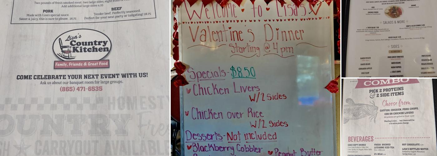 Lisa's Country Kitchen Menu