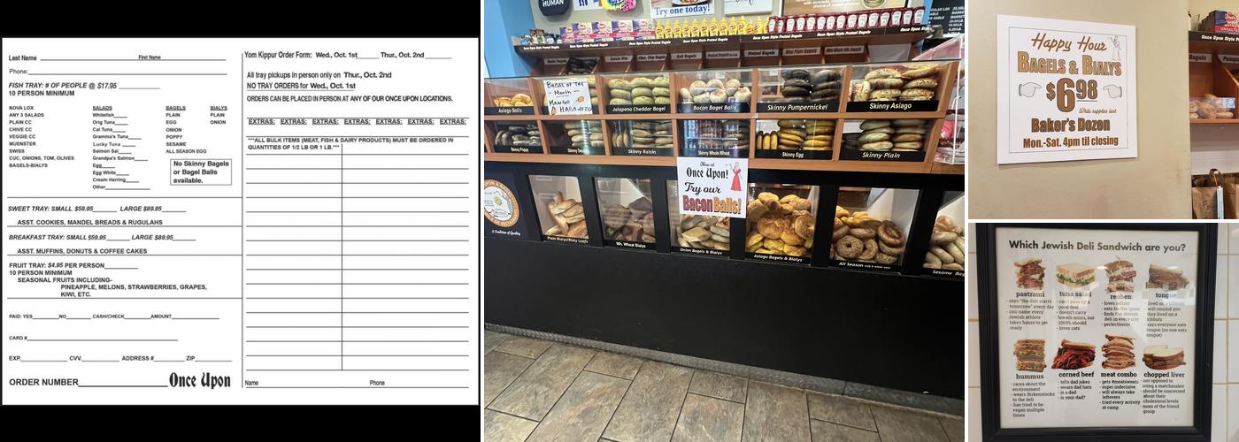 Once Upon A Bagel Menu